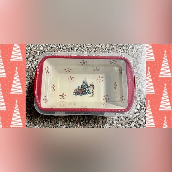 Temptations Mini Loaf Pan Christmas Holiday Motif - Picture 2 of 3
